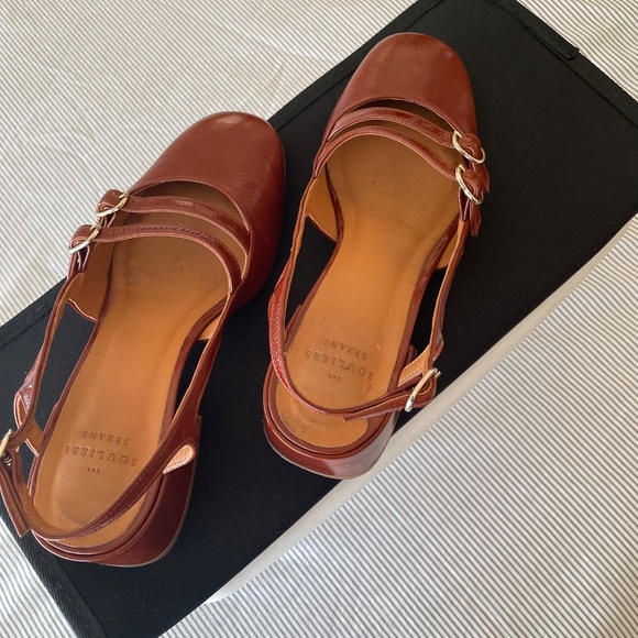 Sezane Paula Babies Polished Camel - Size 5 - Picture 2 of 4